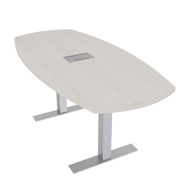 33.5 in W, 69.5 in L, 29 in H, Engineered Wood Top, Ivory